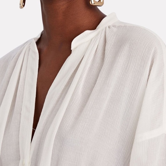 ALC Silk Cotton Blend Long Sleeve Coverup Dress - Picture 3 of 6